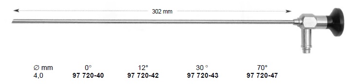 Optika hysteroskopická, 4 mm, 70°